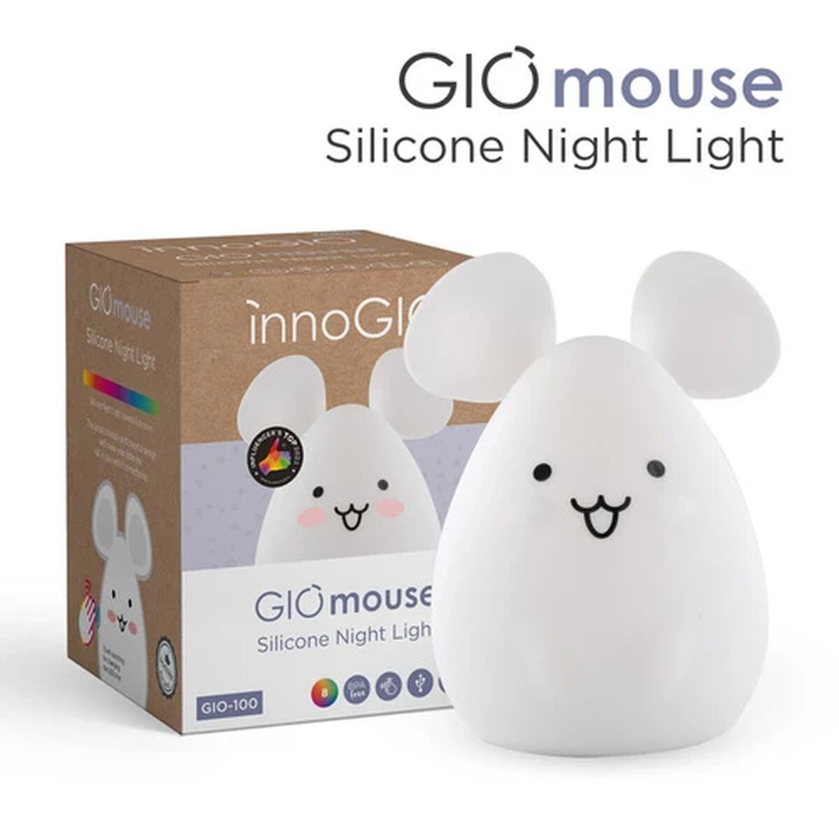 Luz nocturna Innogio GIOMOUSE 100 Multicolor Silicona