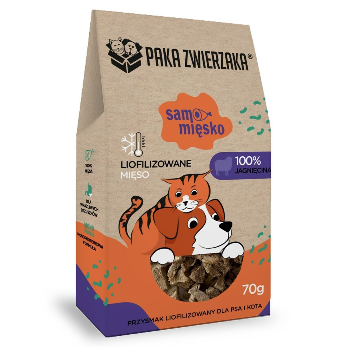 Snack para Perros Paka Zwierzaka Cordero 70 g