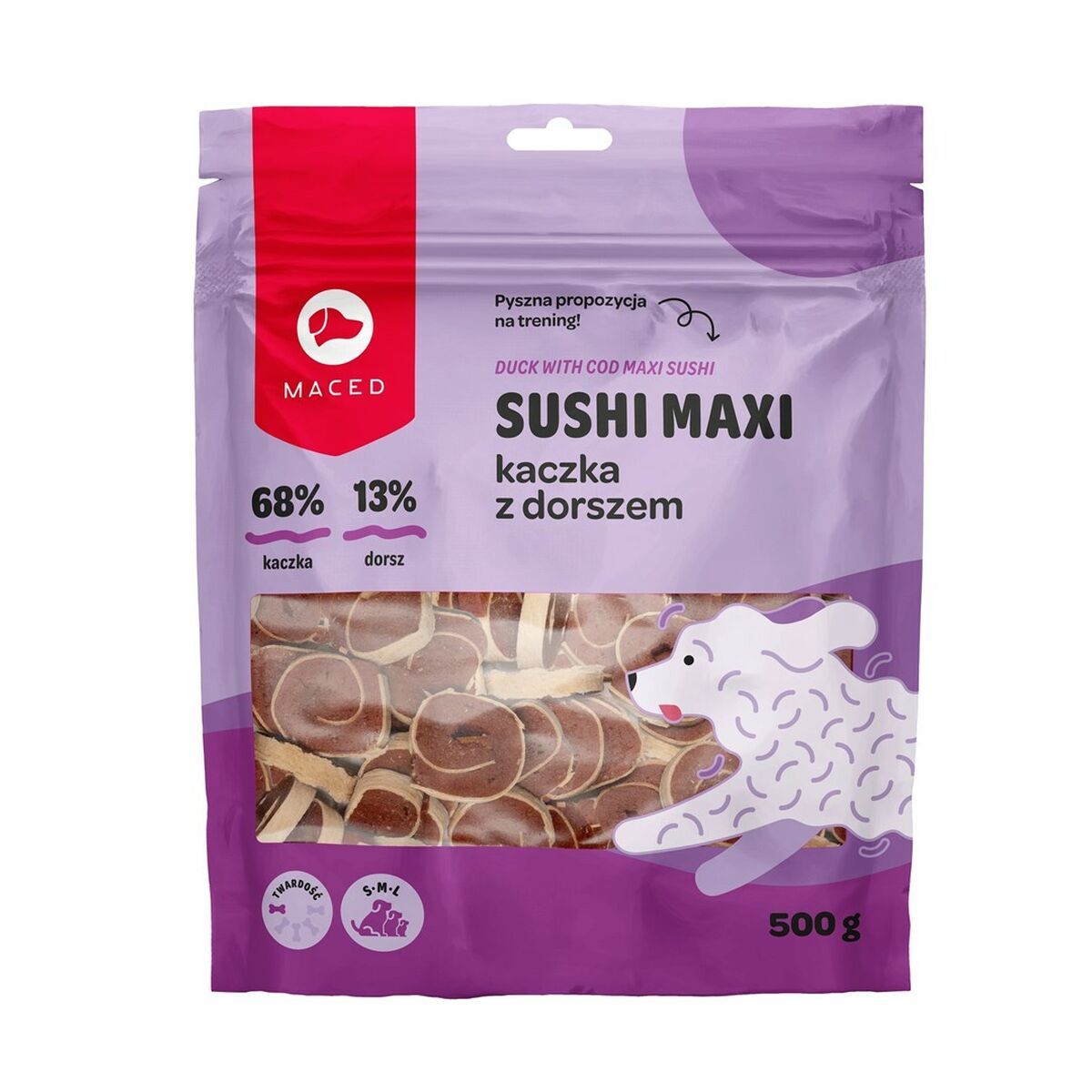 Snack para Perros Maced Duck with cod Maxi sushi Pato 500 g