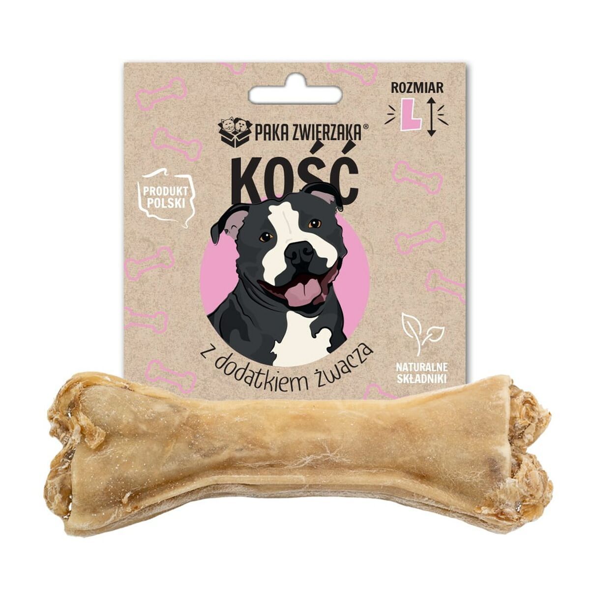Snack para Perros Paka Zwierzaka Bone with tripe additive L 13,5 cm Carne de vacuno 70 g