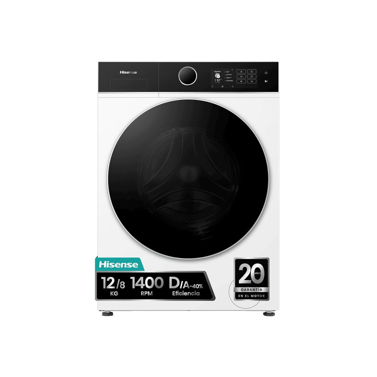 Lavadora - Secadora Hisense WD5I1245BWR 8 kg 12 kg