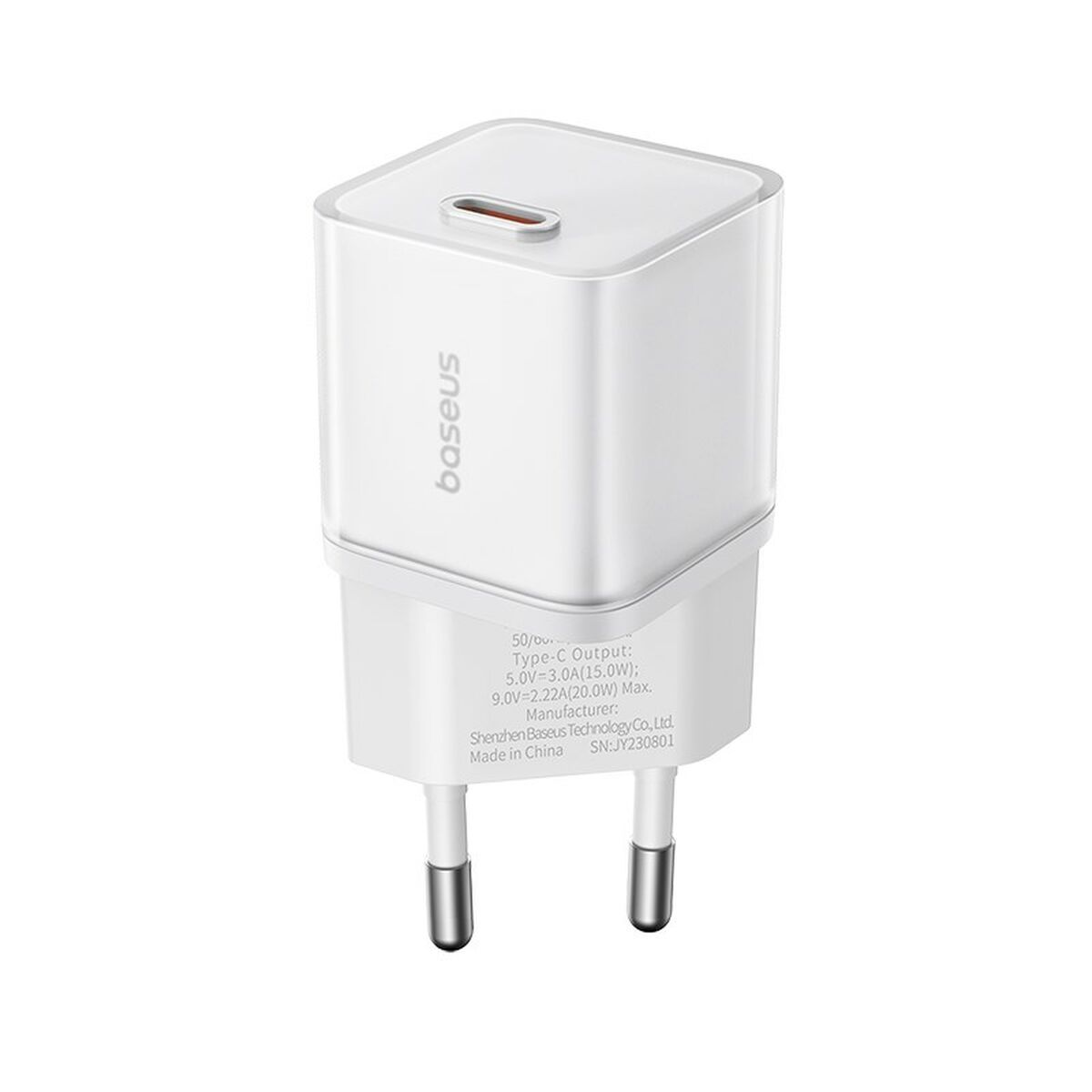 Cargador de Pared Baseus P10162503213-00 Blanco 20 W