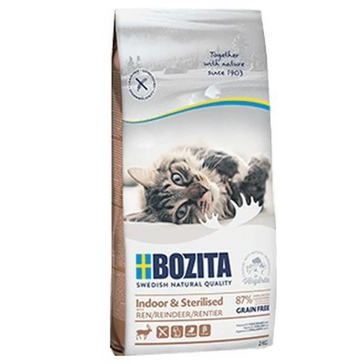 Pienso Bozita Indoor&Sterilised Grain free Reindeer Pollo Reno 10 kg