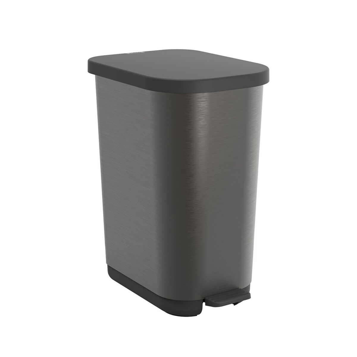 Cubo de Basura con Pedal Rotho Ribo Graphite Grafito Plástico 35 L