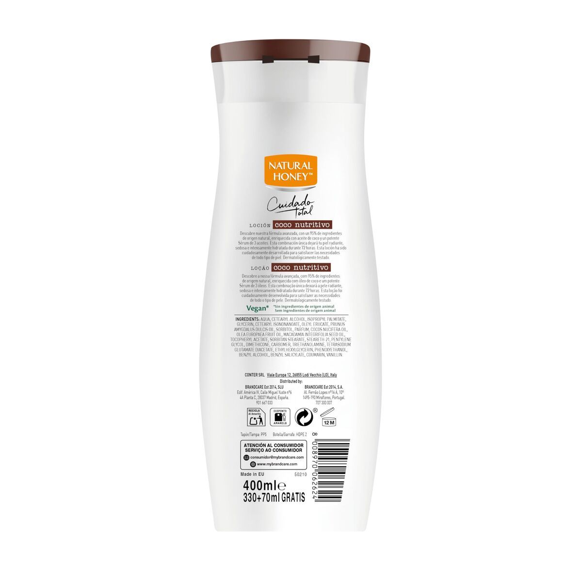 Loción Corporal Natural Honey COCO NH 330 ml
