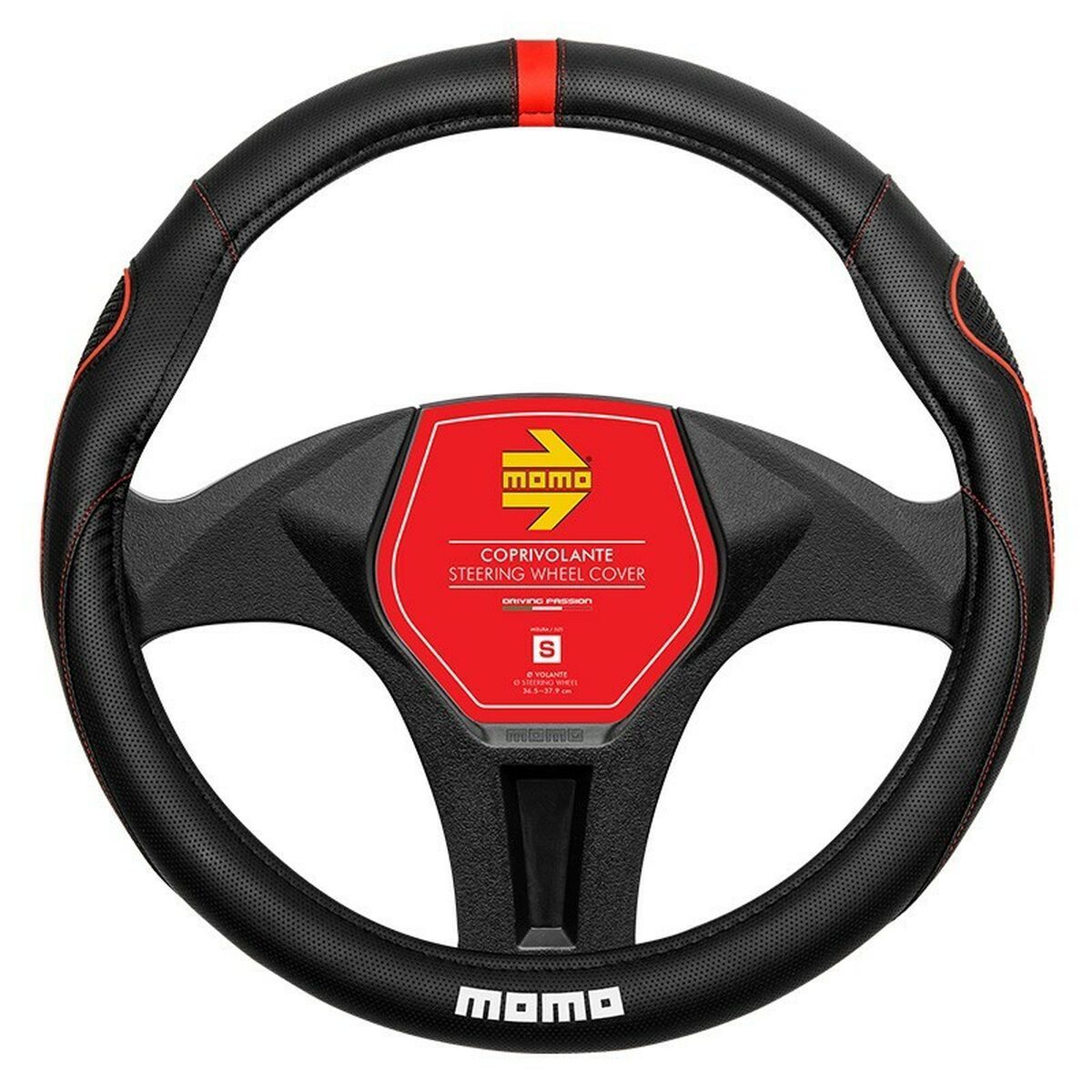 Funda para Volante MOMO MOMLSWC014BRS 36,5-37,9 cm Negro