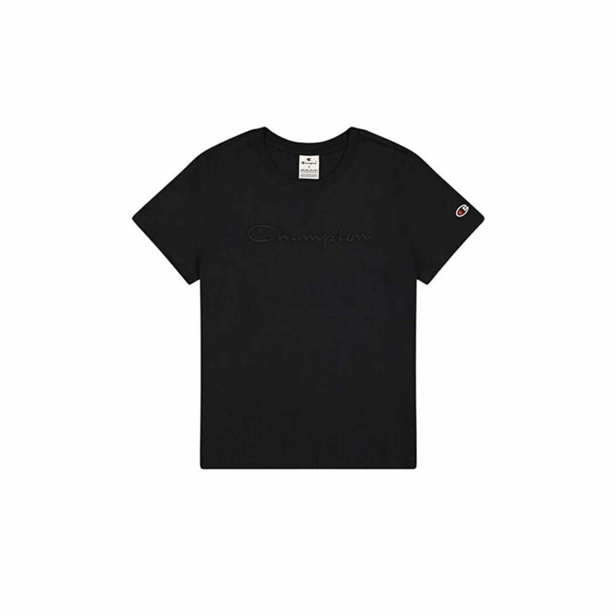 Camiseta de Manga Corta Mujer Champion Champion Crewneck Negro