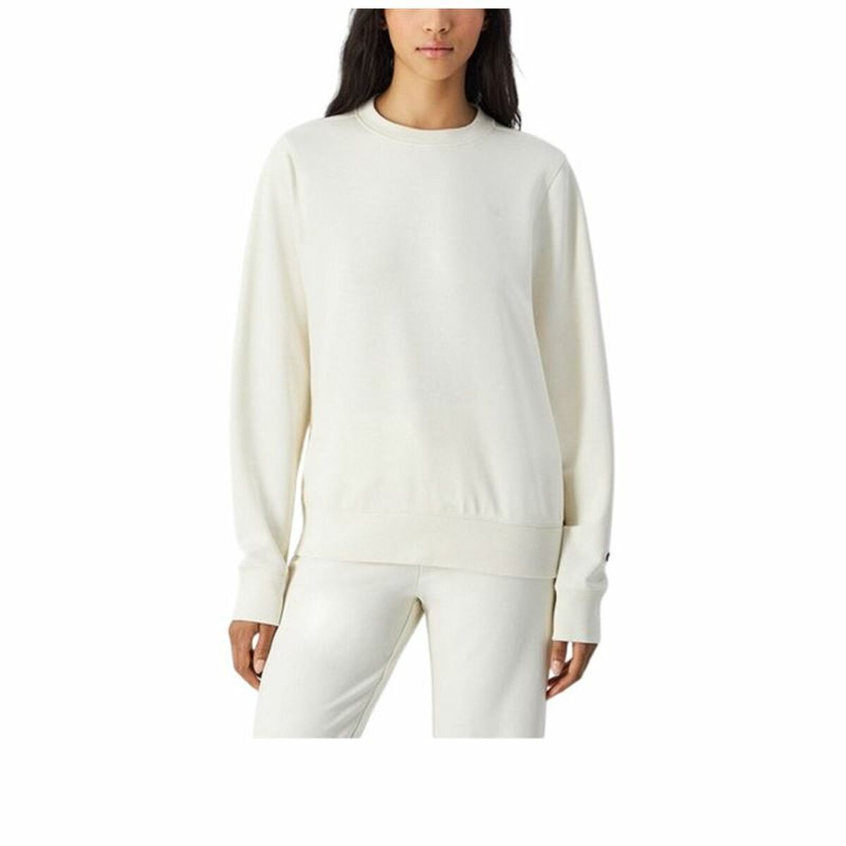 Sudadera sin Capucha Mujer Champion Champion Crewneck Blanco