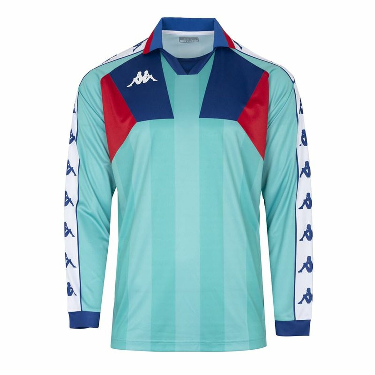 Camiseta de Fútbol de Manga Corta Hombre Kappa Amario Azul Rojo