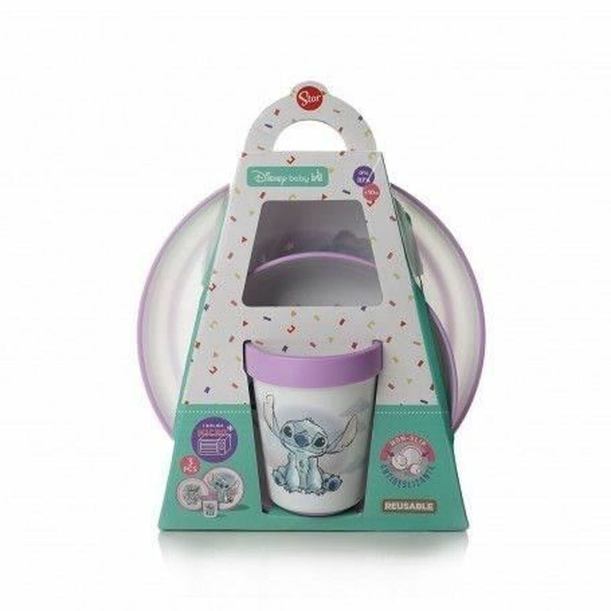 Set de Vajilla Disney Melamina 3 Piezas (2 Unidades)