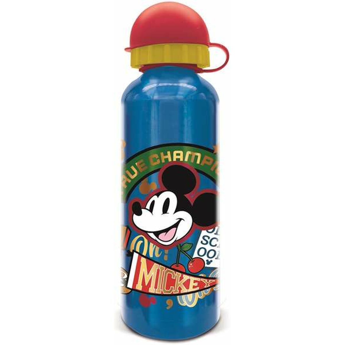Botella de Agua Mickey Mouse True Champions Aluminio 530 ml