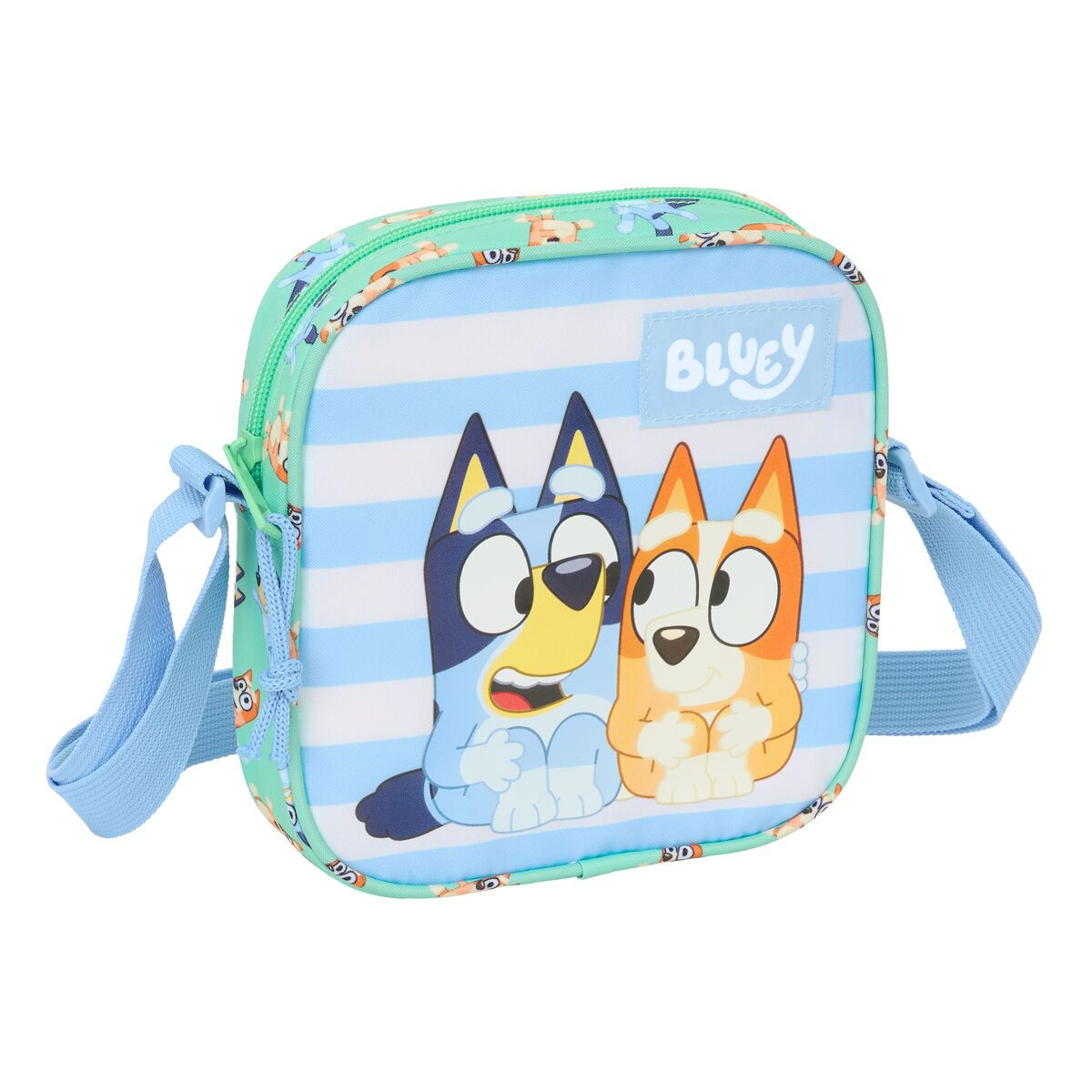 Bolso Bandolera Bluey Sisters Verde 16 x 18 x 4 cm