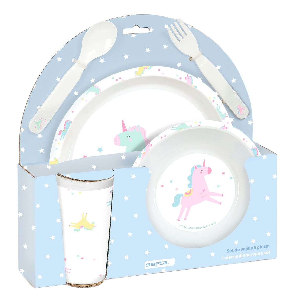 Set de Menaje Infantil Safta Unicornio PVC