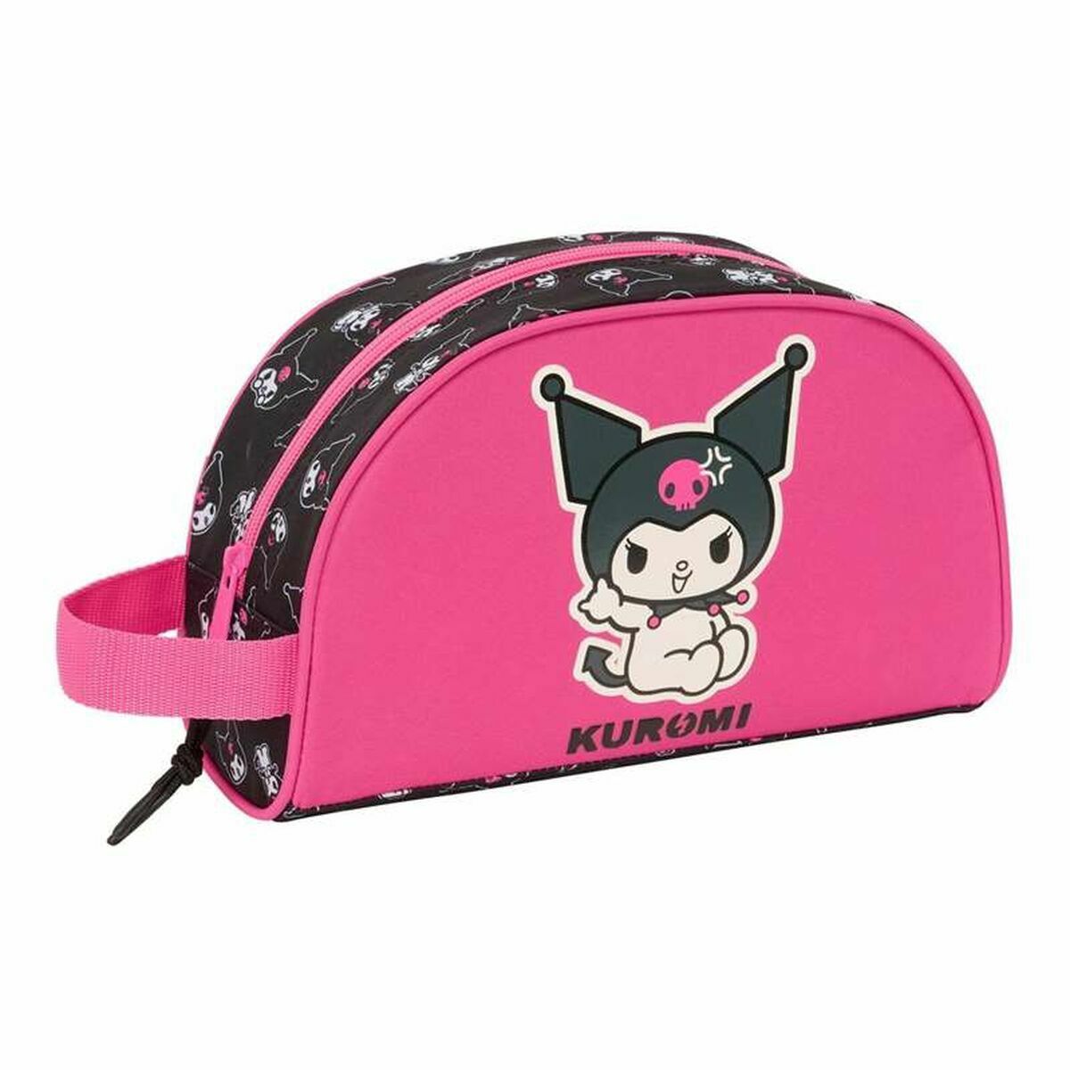 Neceser Escolar Kuromi Negro Fucsia 26 x 16 x 9 cm