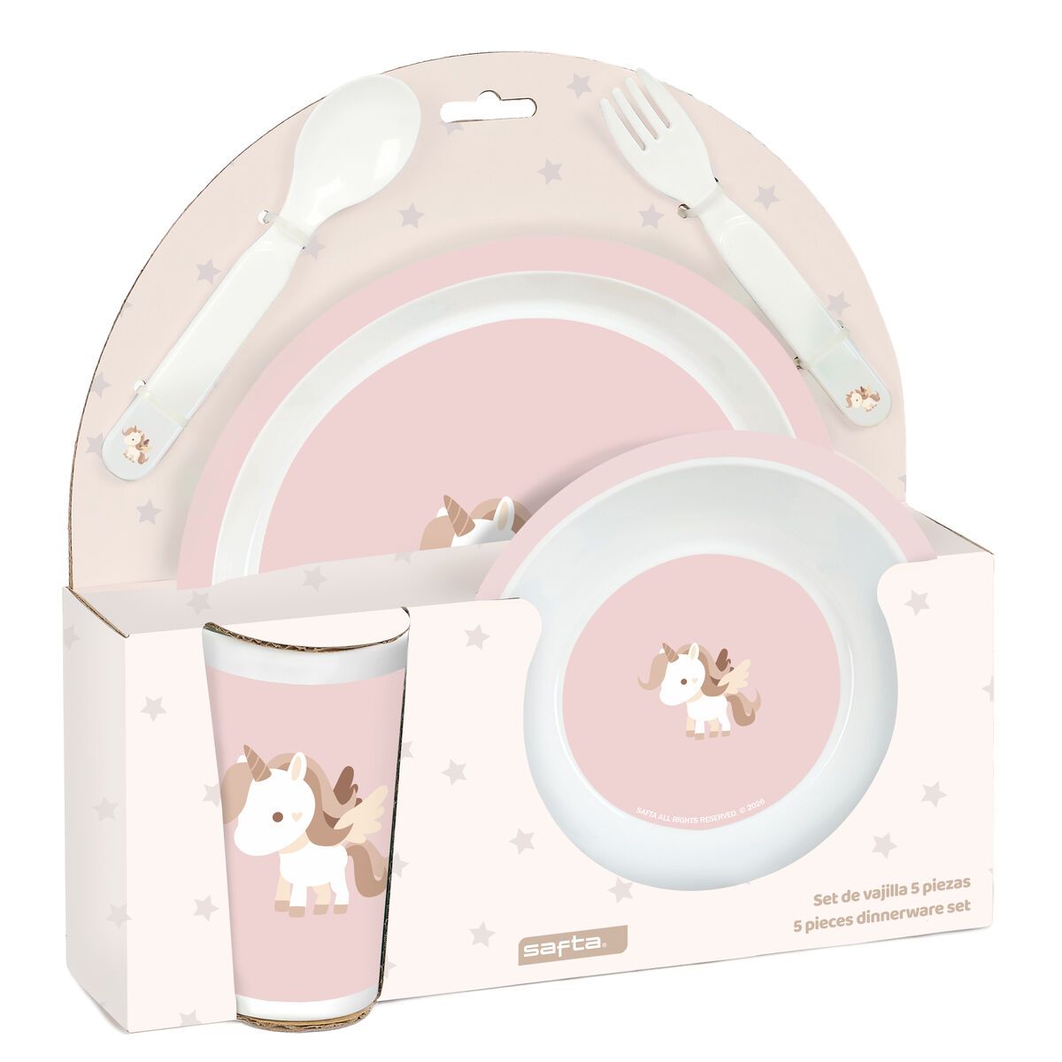 Set de Menaje Infantil Safta Unicornio PVC