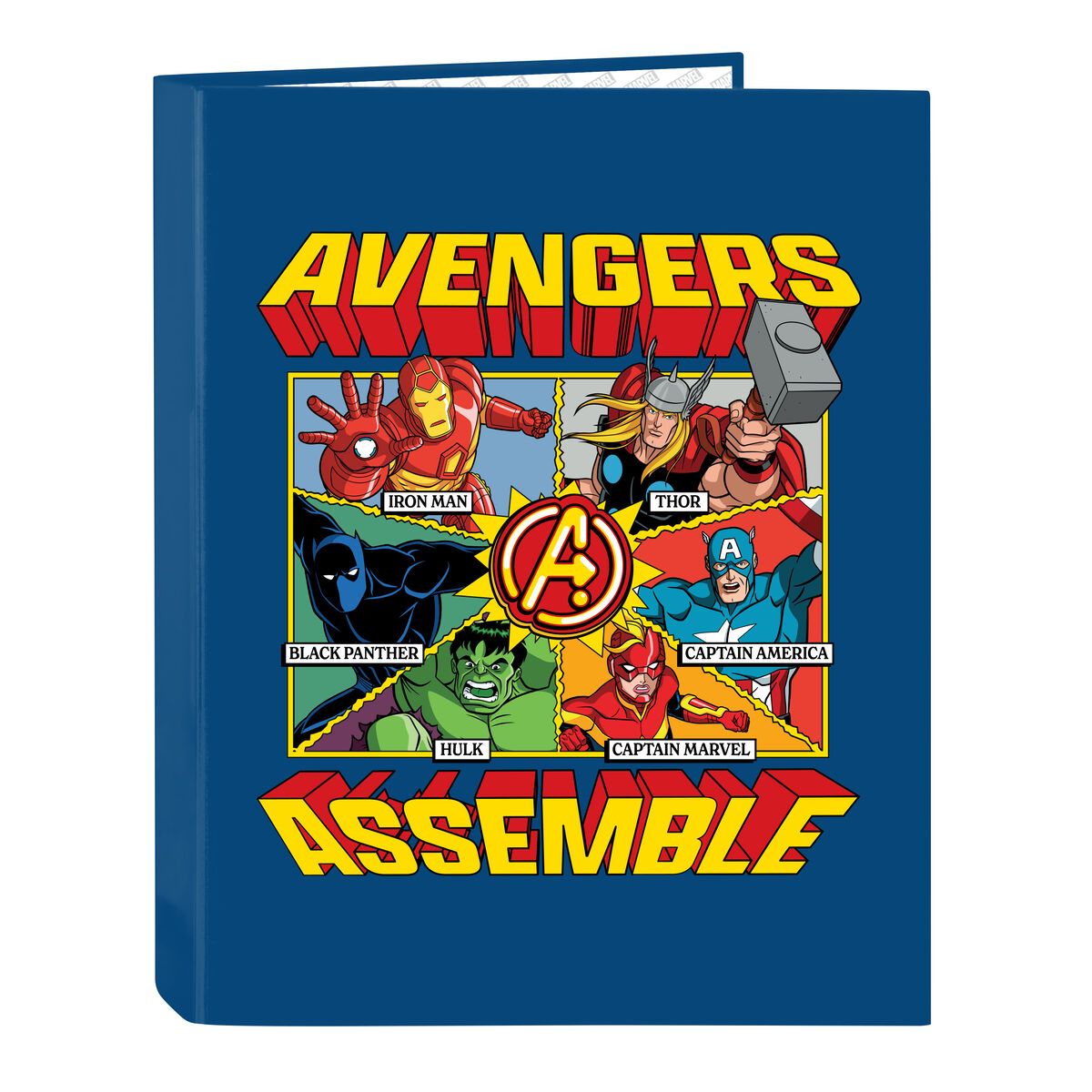 Carpeta de anillas The Avengers Azul Negro A4 26.5 x 33 x 4 cm