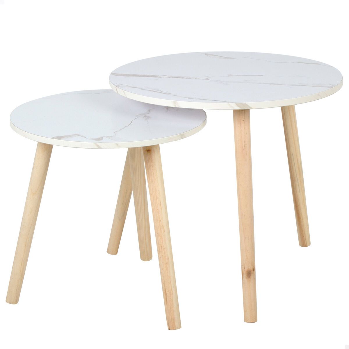 Juego de 2 mesas Max Home Blanco 48 x 45 x 48 cm