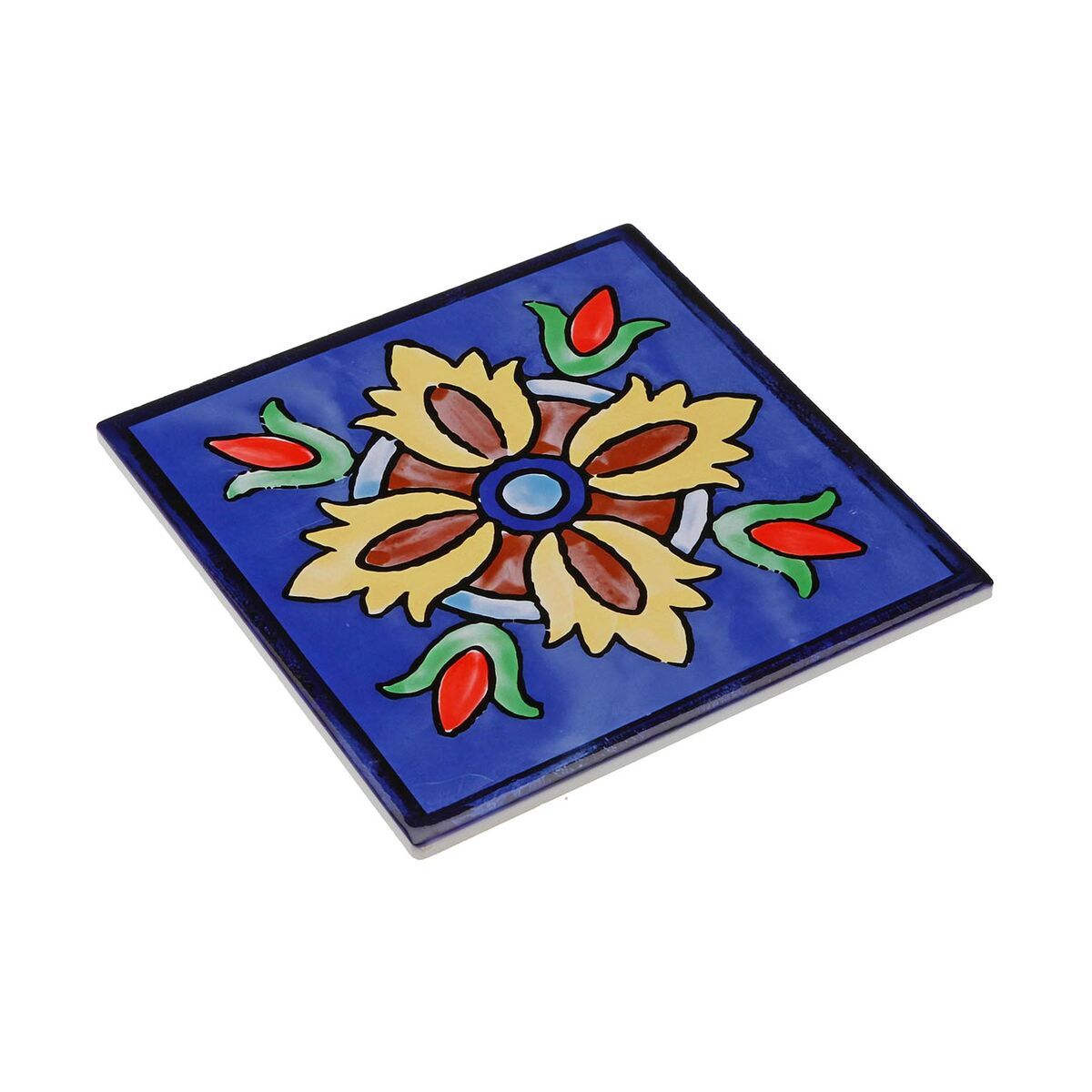 Salvamantel Versa Azul Corcho Cerámica Azulejo 20 X 0,6 X 20 CM