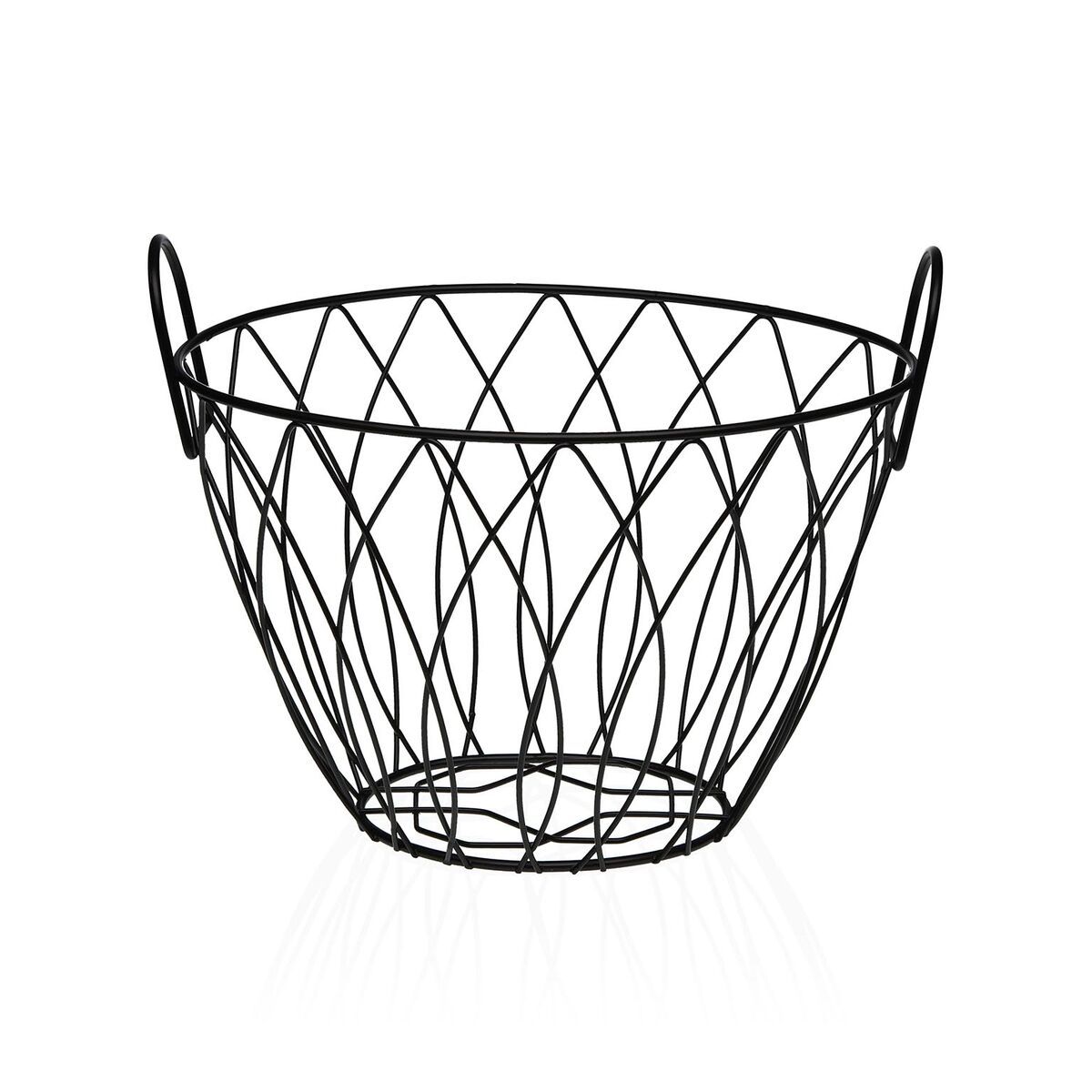 Frutero Versa Negro Metal Acero 19,5 X 21,5 X 28,5 CM