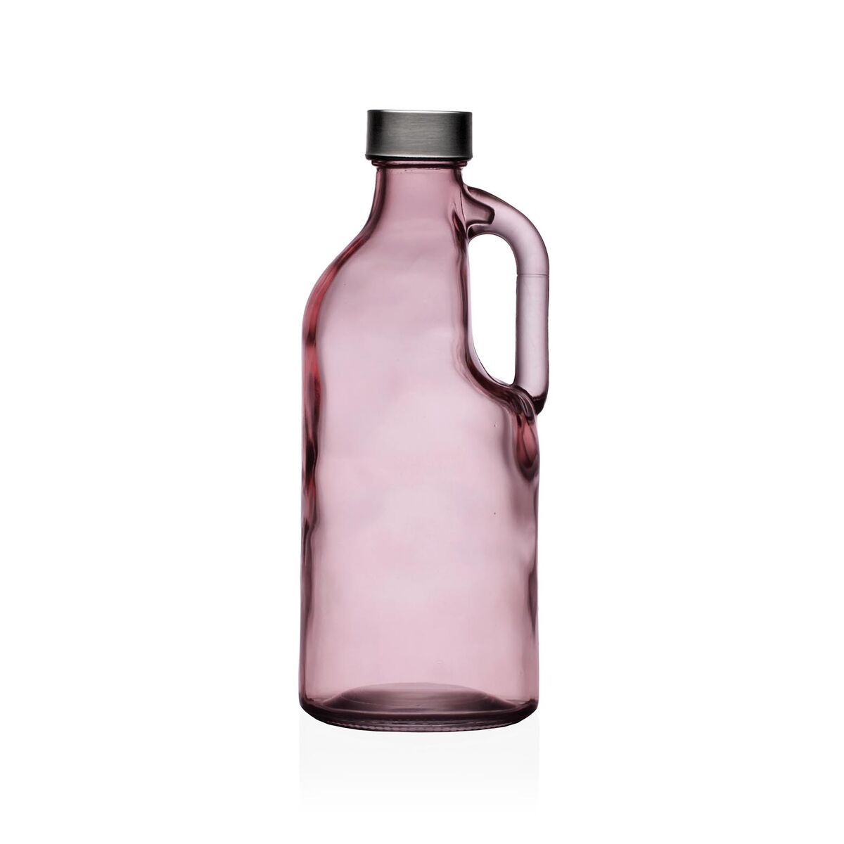 Botella de Agua Versa Rosa Vidrio Aluminio