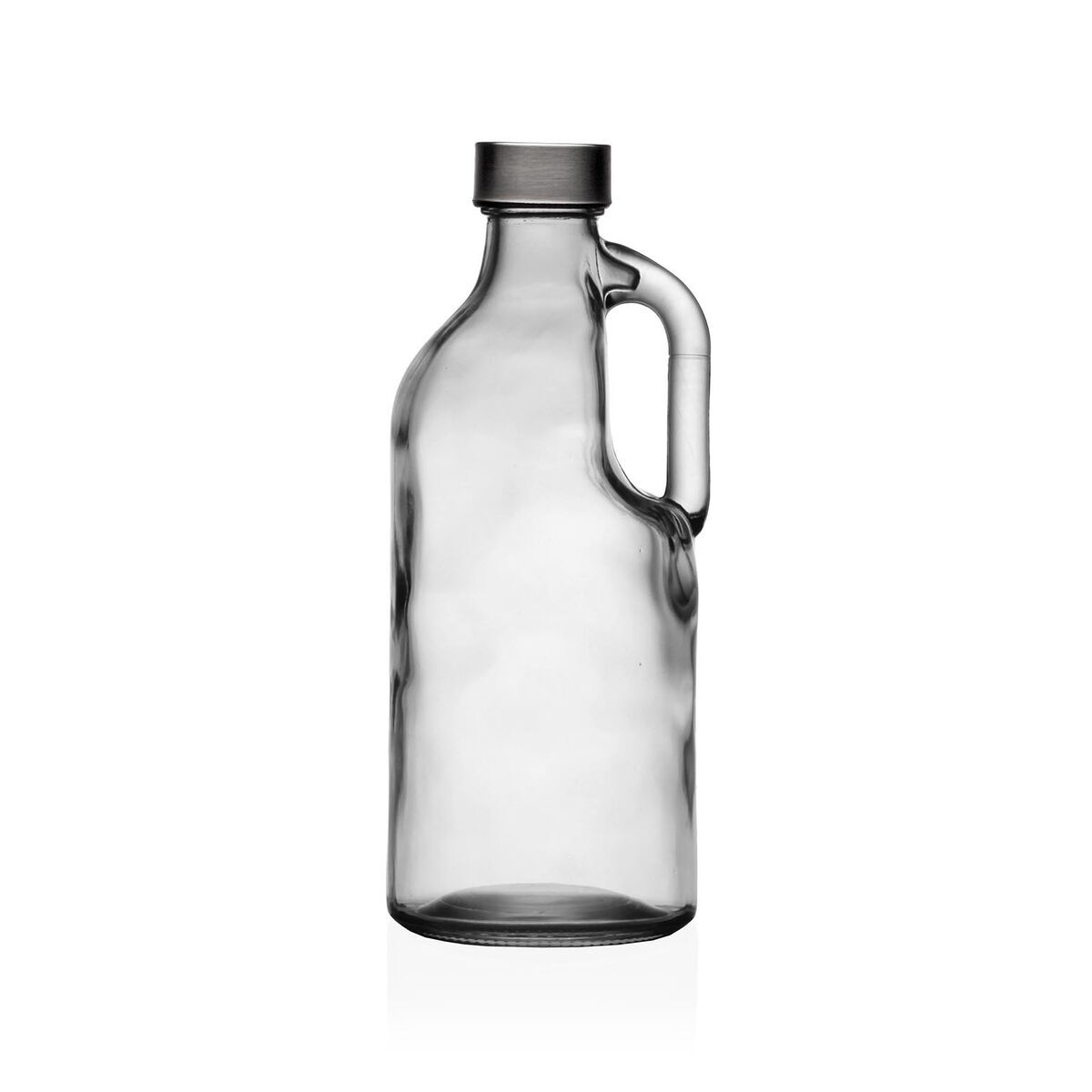Botella de Agua Versa Transparente Vidrio Aluminio