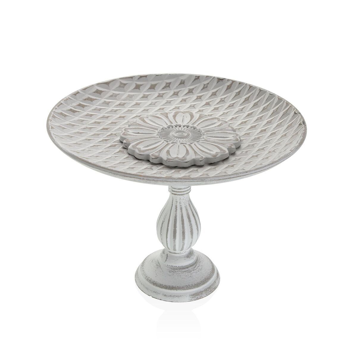 Centro de Mesa Versa Blanco Madera MDF 30 X 14,5 X 30 CM