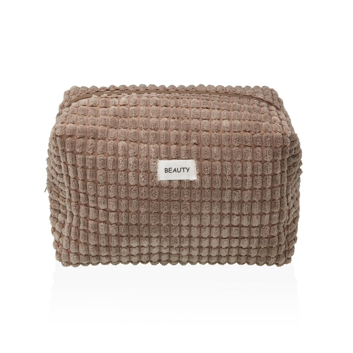 Neceser de Viaje Versa Corduroy Caqui Poliéster 12 x 16 x 24 cm
