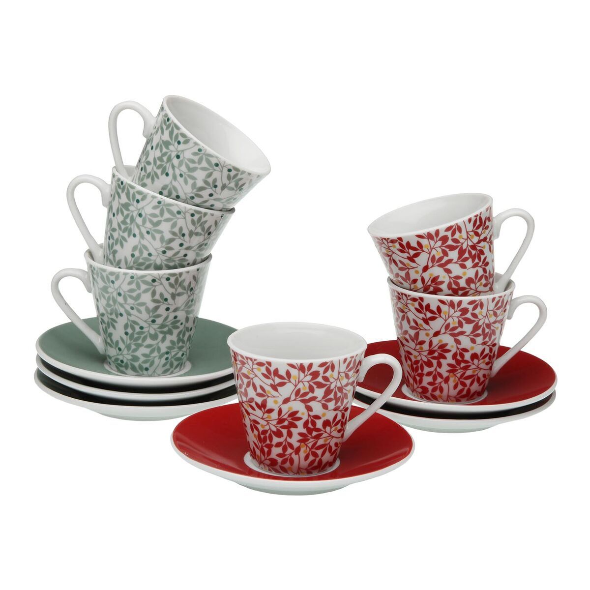 Juego de 6 Tazas con Plato Versa Nina Porcelana