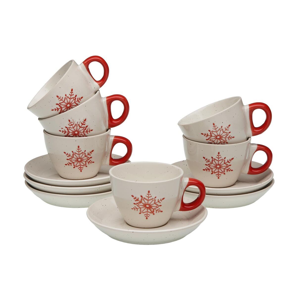 Juego de 6 Tazas con Plato Versa Yule Gres