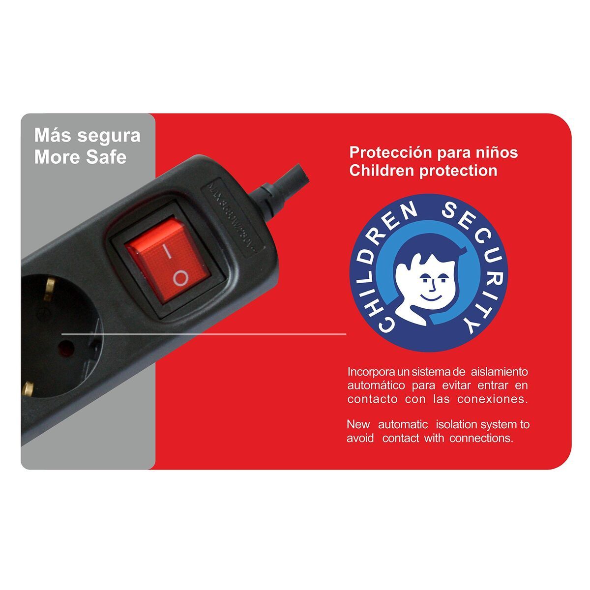 Regleta Silver Electronics 9629 Negro