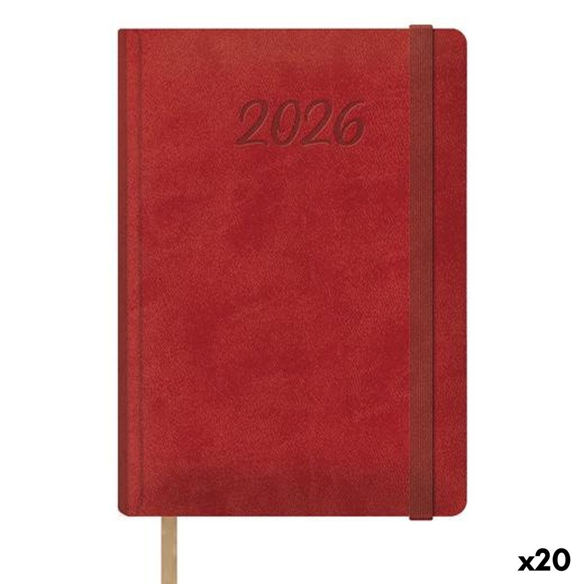 Agenda DOHE SAMBA Rojo 1/4 15 x 21 cm 2026 (20 Unidades)