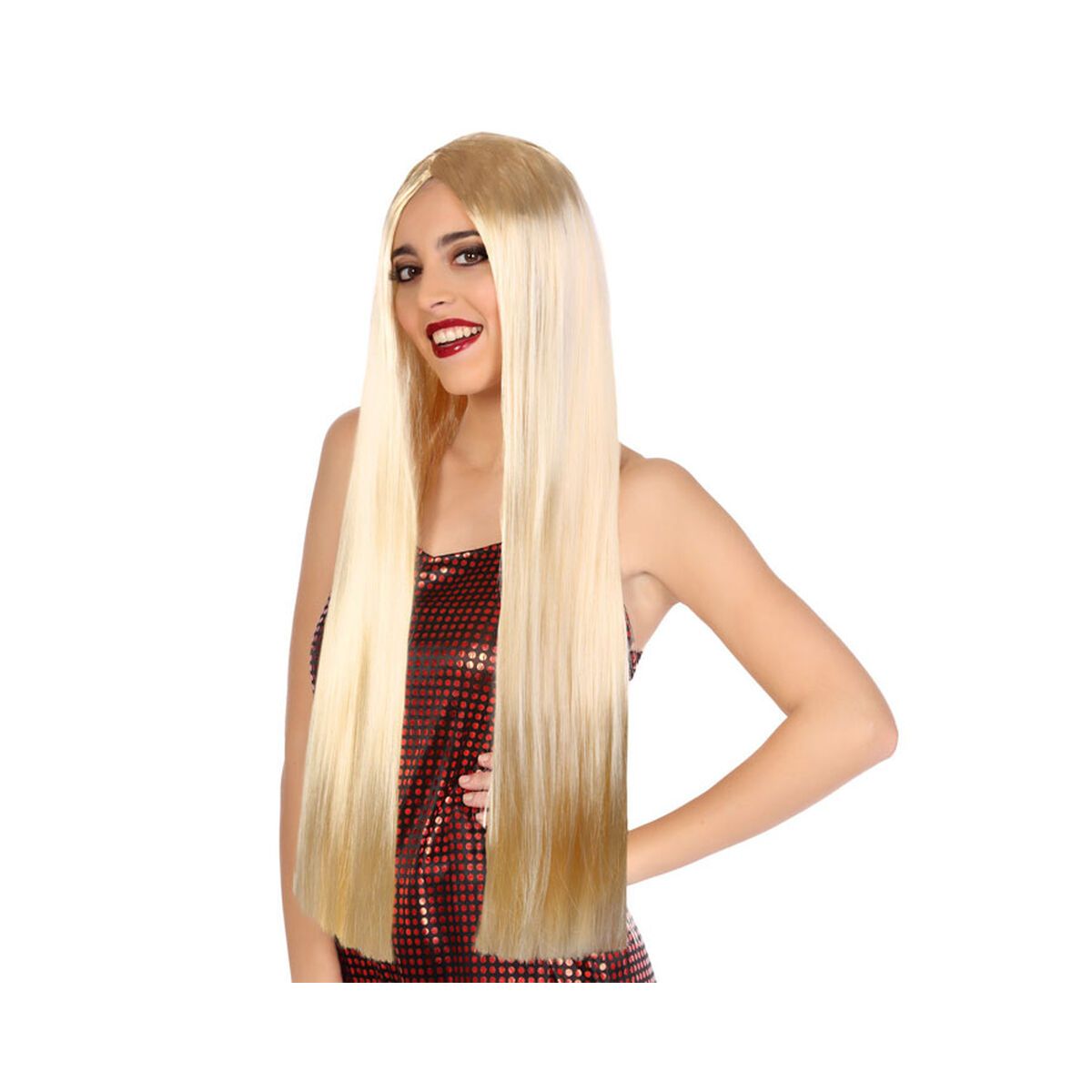 Peluca Rubio 80 cm