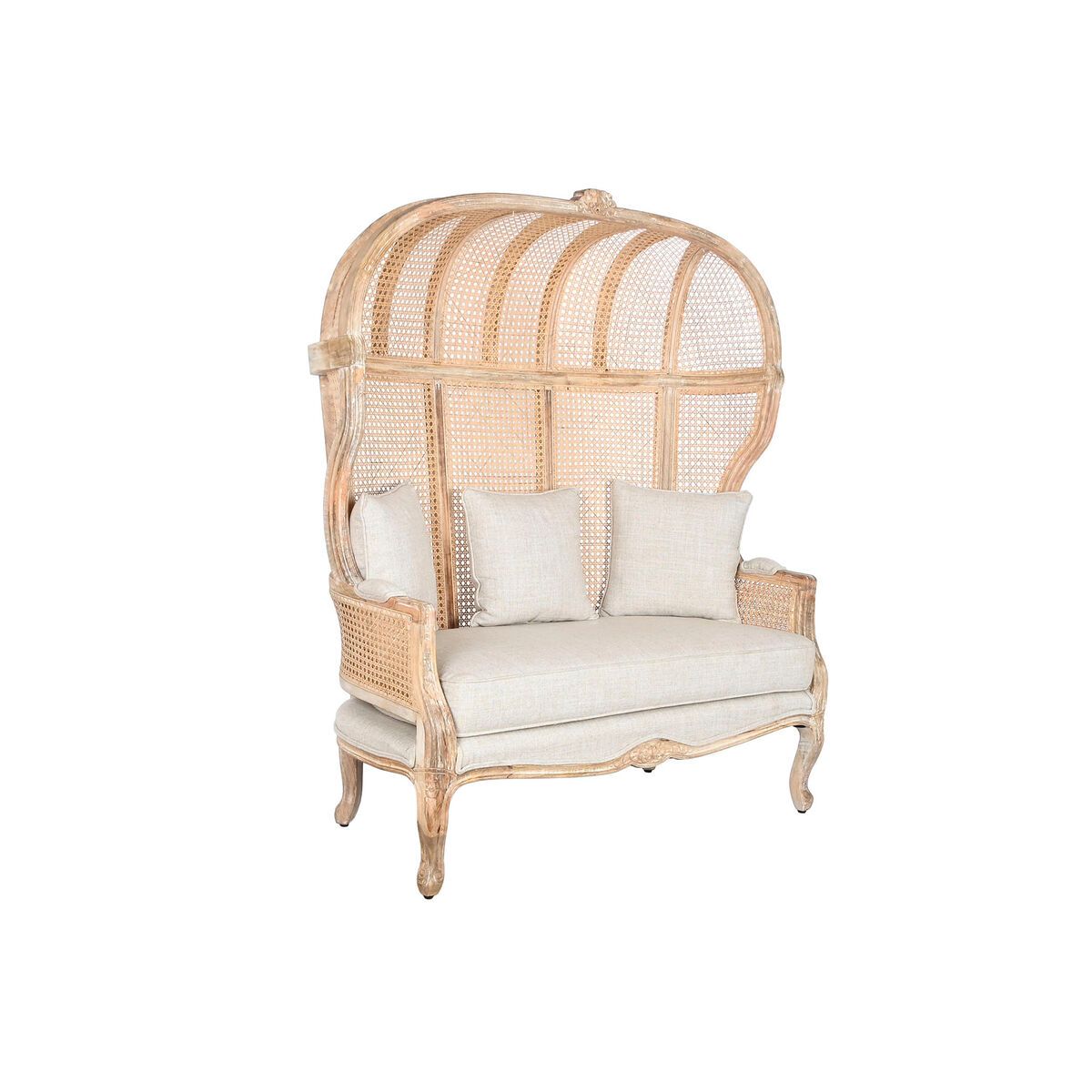 Sofá Home ESPRIT Natural 125 X 58 X 155 CM