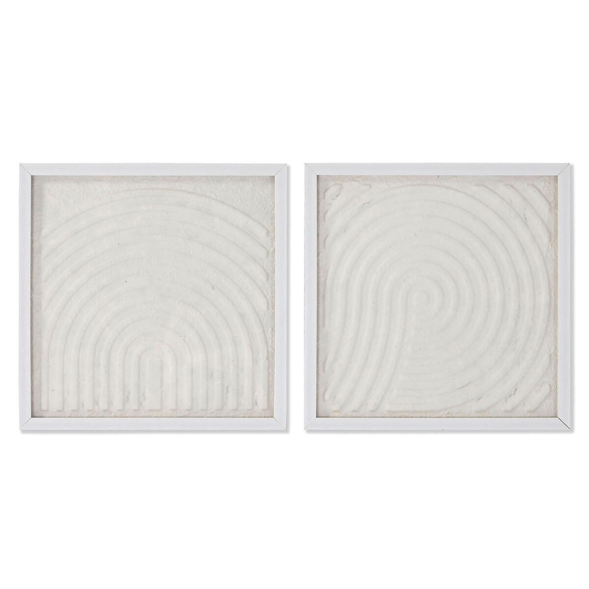 Juego de 2 cuadros Home ESPRIT Papel Cristal 35 x 2 x 35 cm