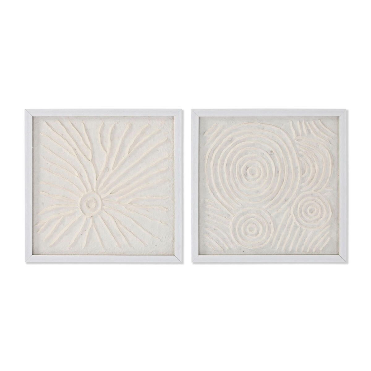 Juego de 2 cuadros Home ESPRIT Papel Cristal 35 x 2 x 35 cm
