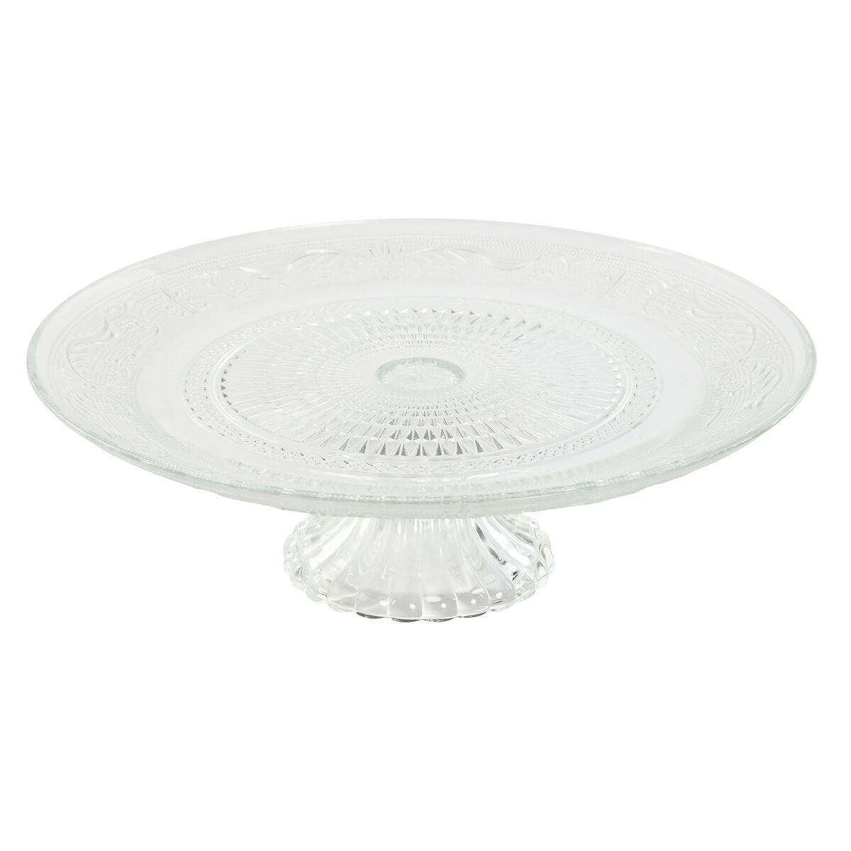 Plato Llano Home ESPRIT Transparente Cristal 29 x 29 x 9,2 cm
