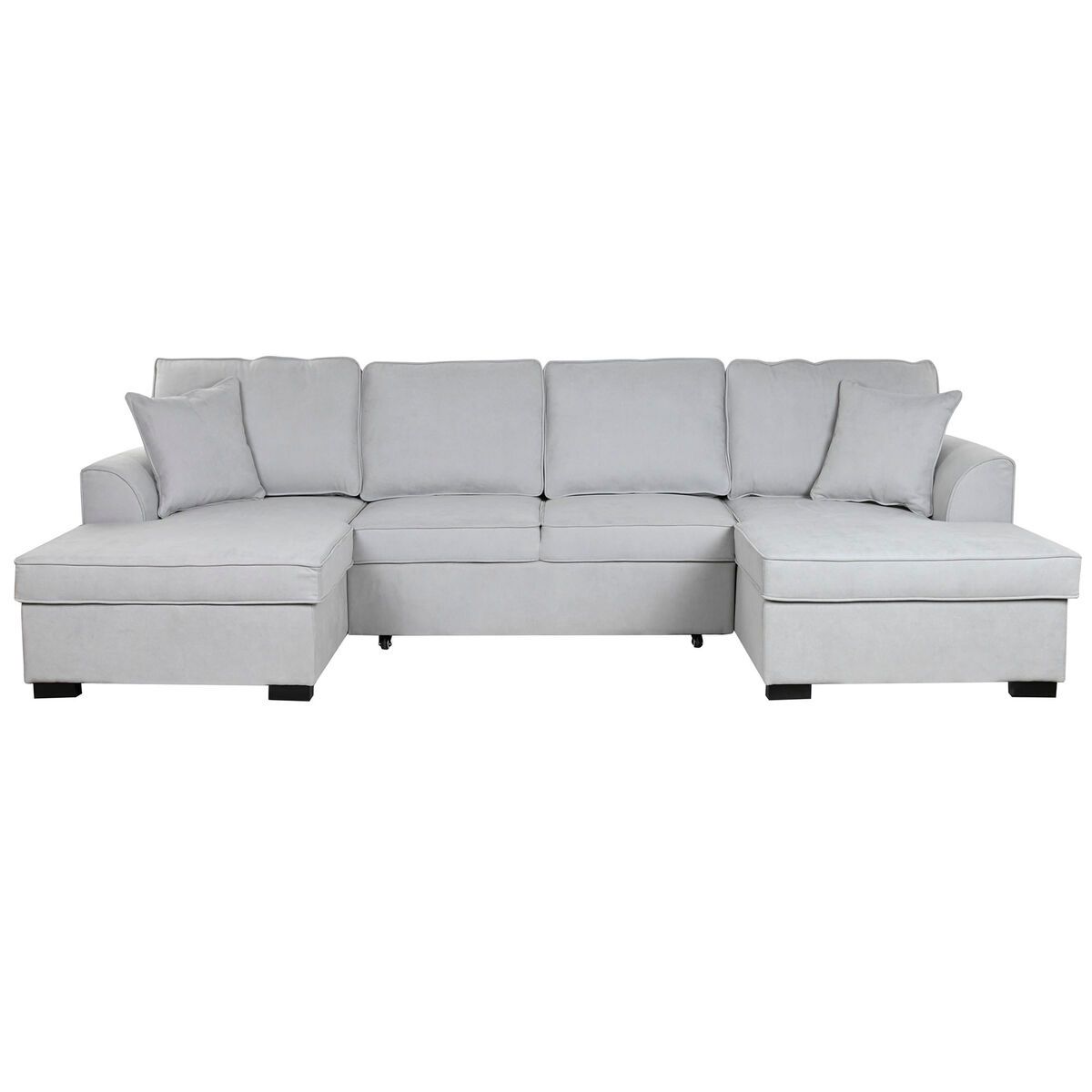 Sofá Cama Home ESPRIT Gris Moderno 298 x 154 x 92 cm