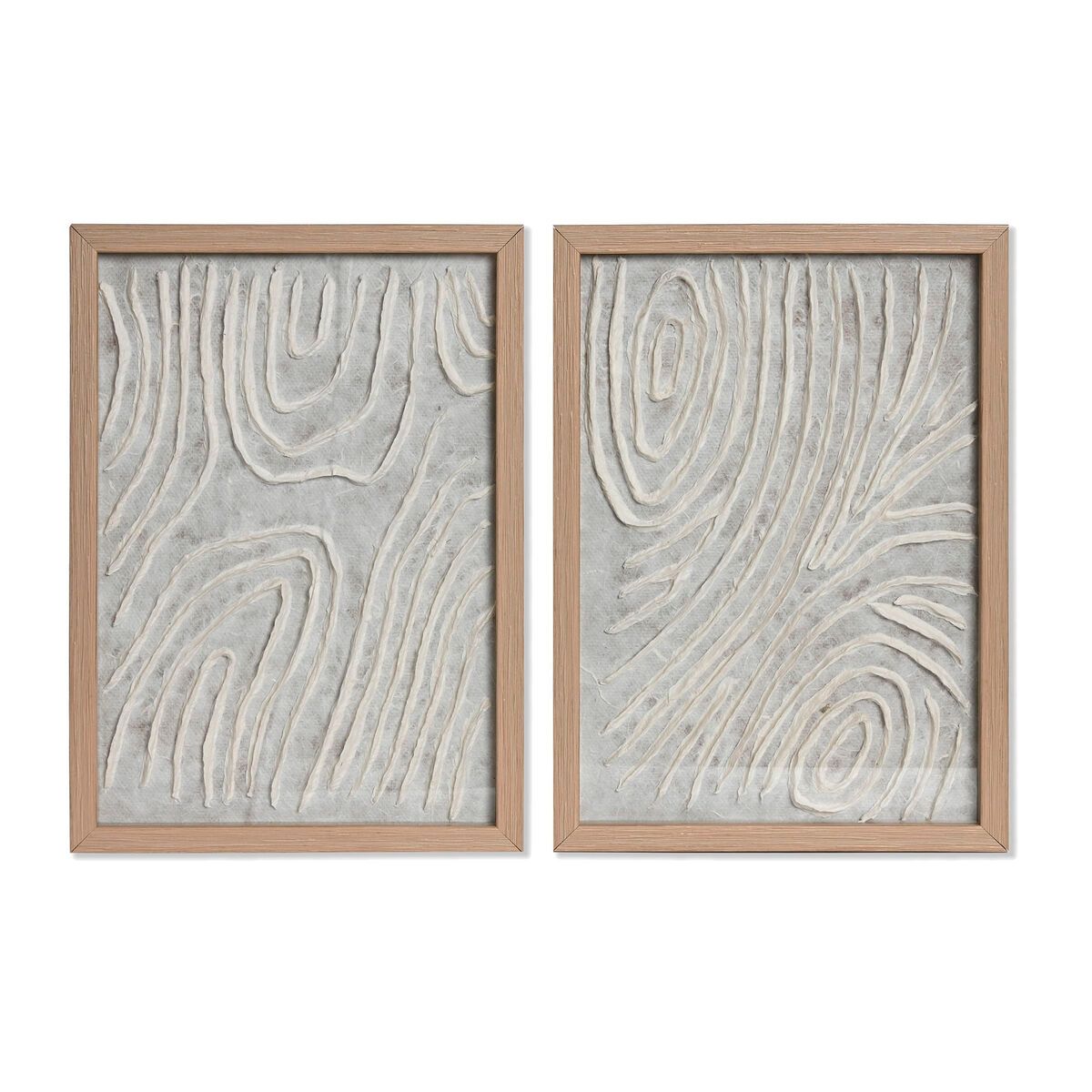 Juego de 2 cuadros Home ESPRIT Papel Cristal 25 x 2 x 35 cm