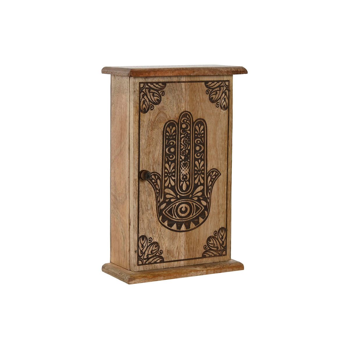 Armario de llaves Home ESPRIT Natural 18 x 7,5 x 28 cm