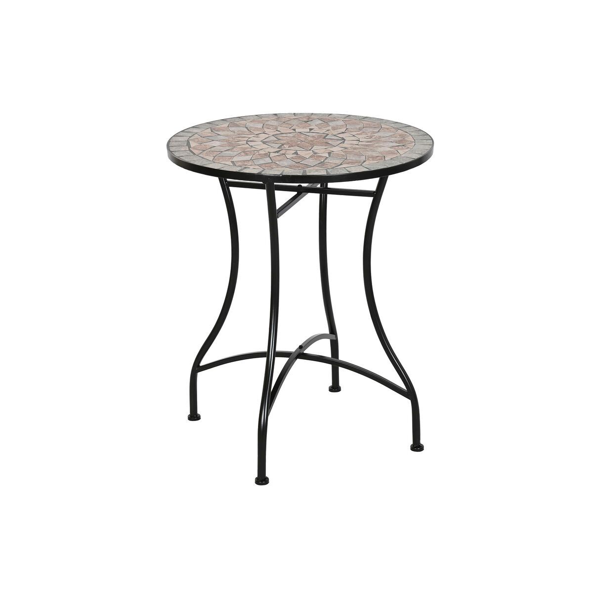 Mesa auxiliar Home ESPRIT Negro Multicolor 60 x 60 x 72 cm
