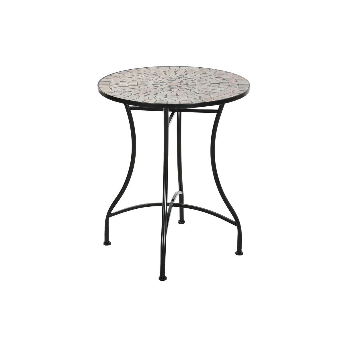 Mesa auxiliar Home ESPRIT Negro Multicolor 60 x 60 x 72 cm