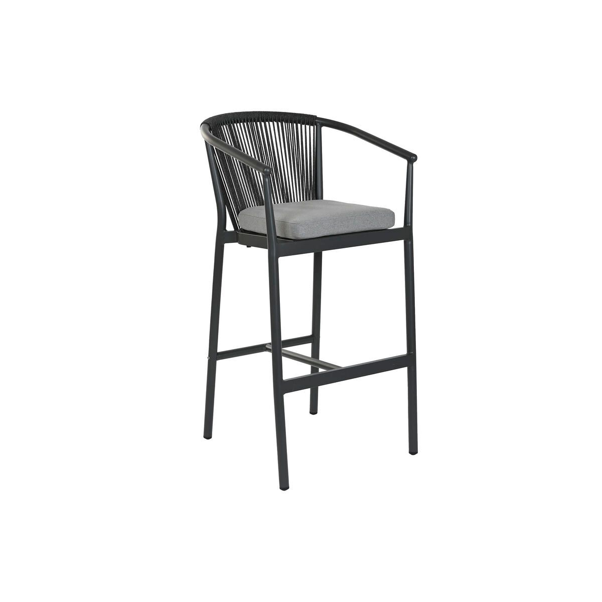 Taburete Home ESPRIT Aluminio ratán sintético 57 x 61 x 108 cm
