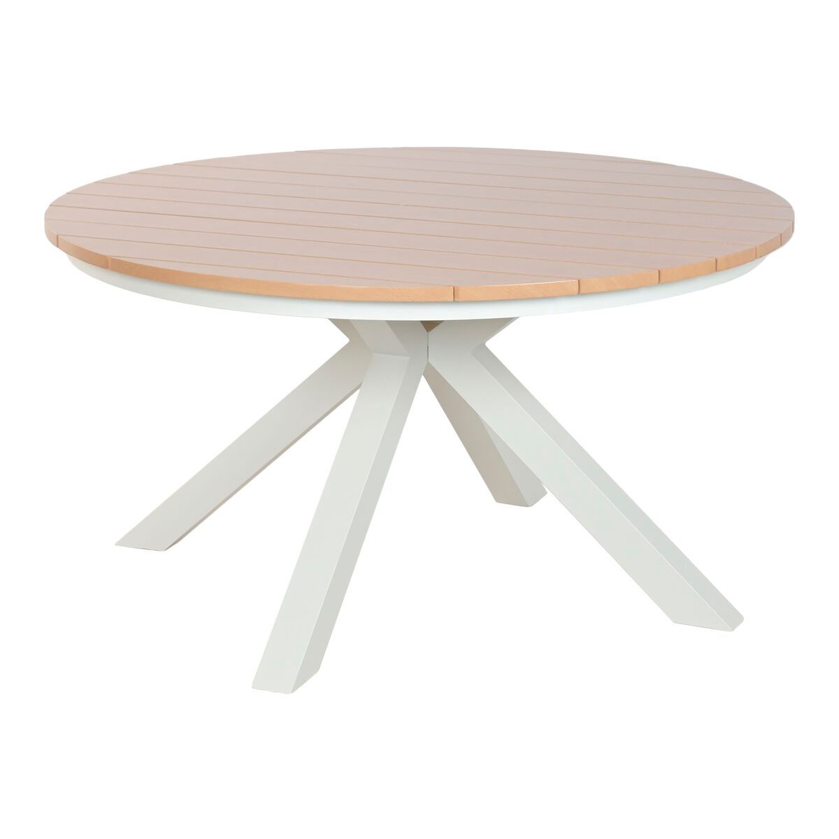 Mesa de Comedor Home ESPRIT Blanco Aluminio 140 x 140 x 75 cm