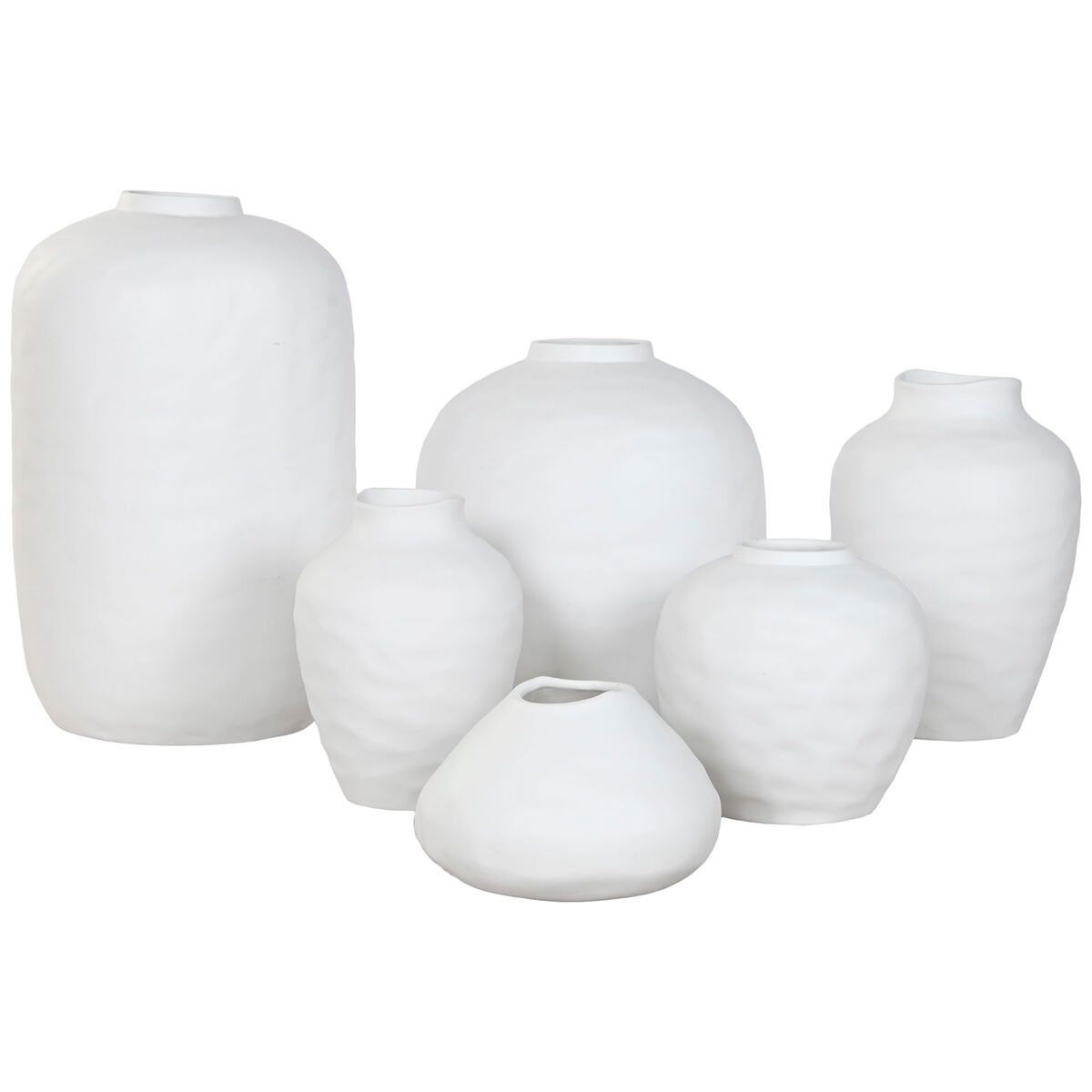 Jarrón Home ESPRIT Beige Gres Estilo artesanal 26 x 26 x 19 cm