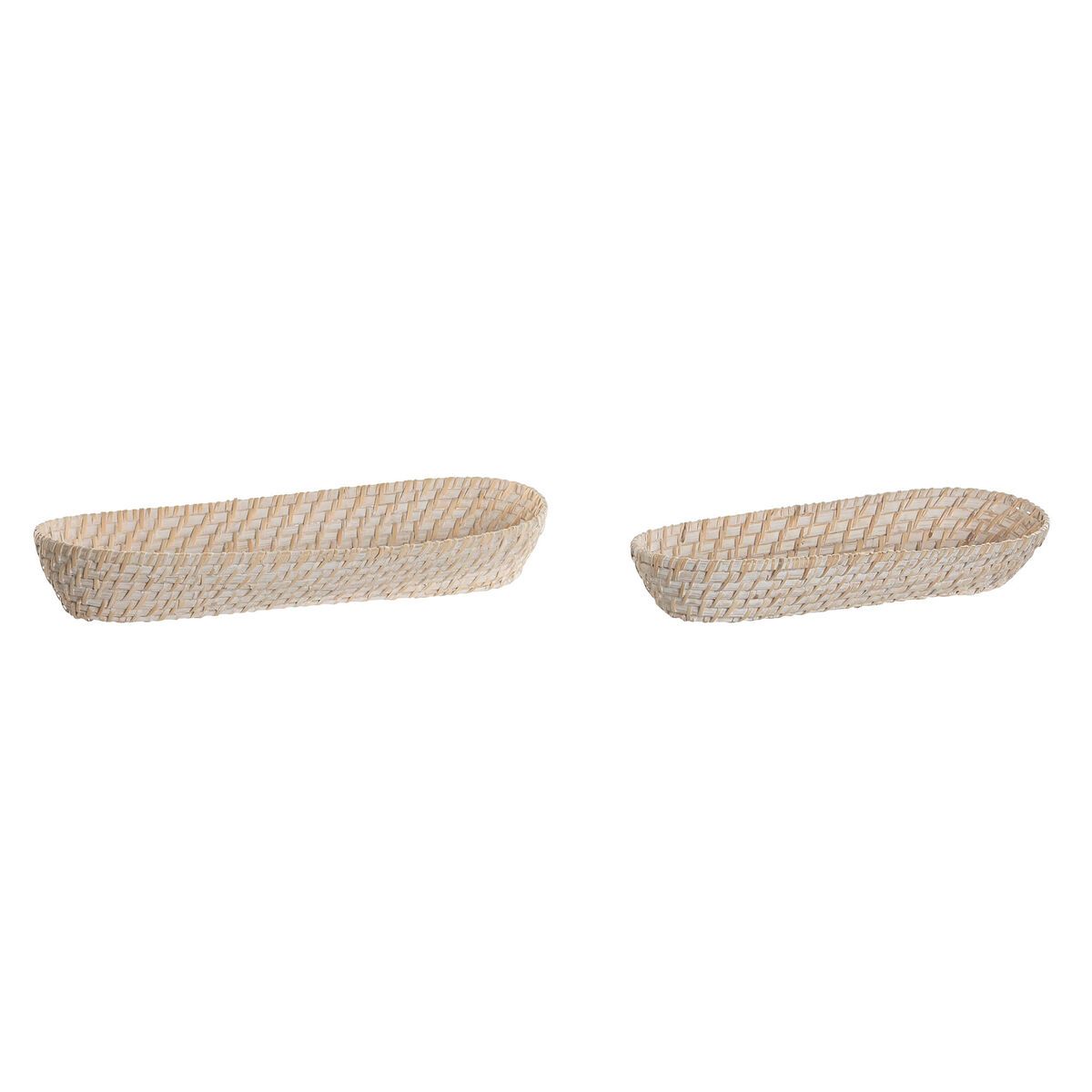 Bandeja de Aperitivos Home ESPRIT Blanco Natural 44 x 18 x 7 cm