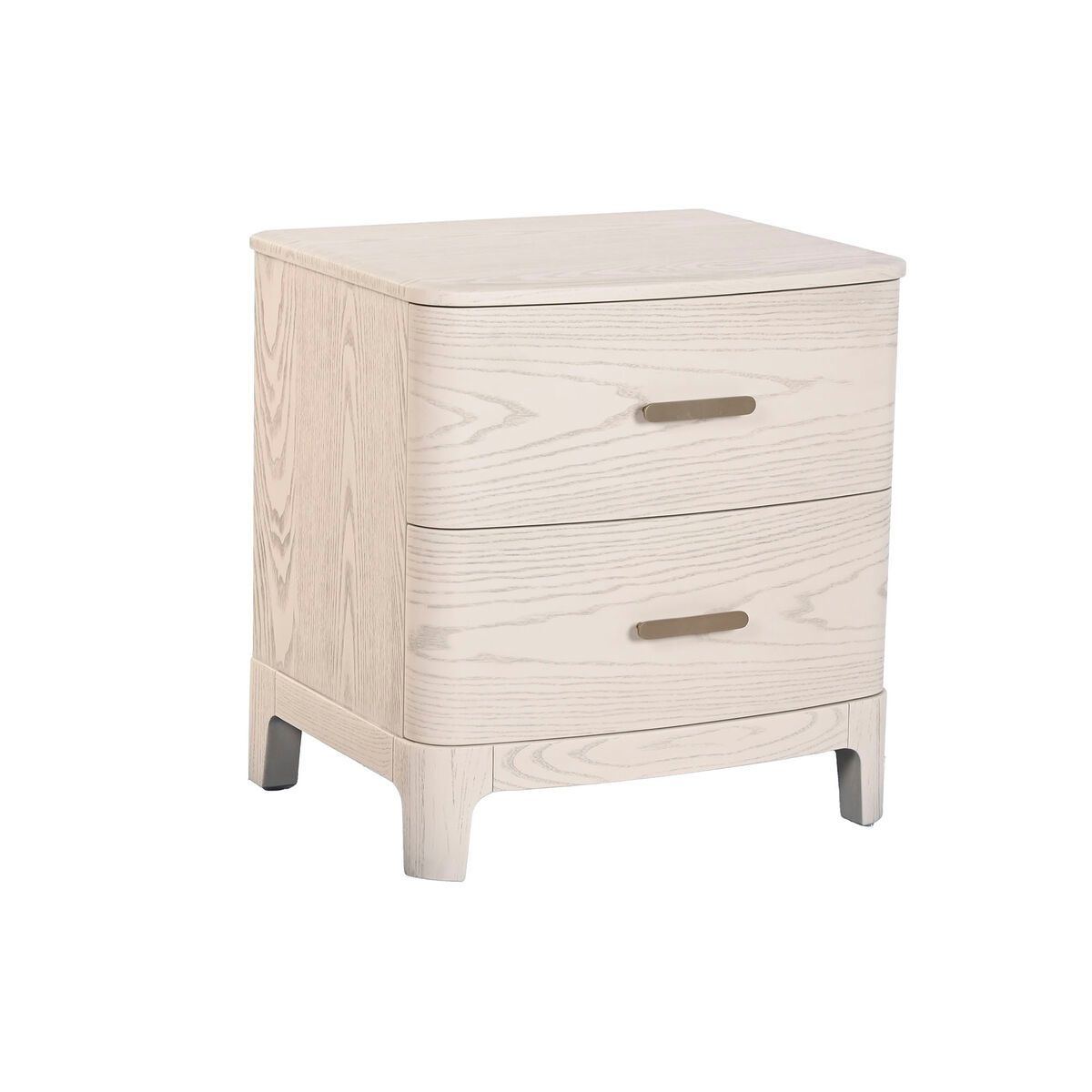 Mesita de Noche Home ESPRIT Gris claro 53 x 42 x 56,2 cm