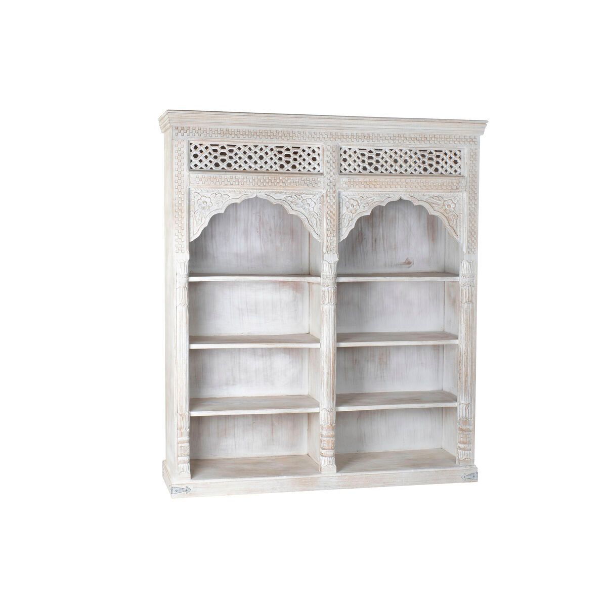 Estantería Home ESPRIT Blanco Madera de mango Madera MDF 180 x 40 x 200 cm
