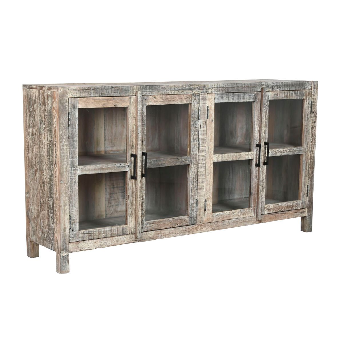 Aparador Home ESPRIT Blanco Marrón Madera Reciclada 170 x 40 x 90 cm