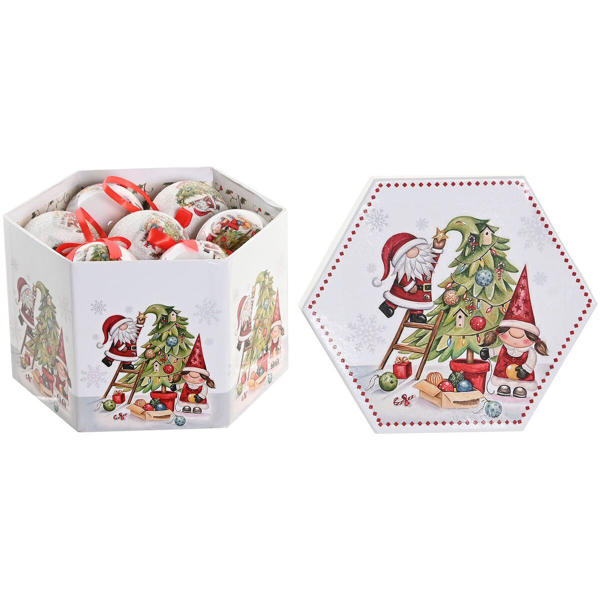 Bolas de Navidad Home ESPRIT Multicolor PVC (14 Piezas)