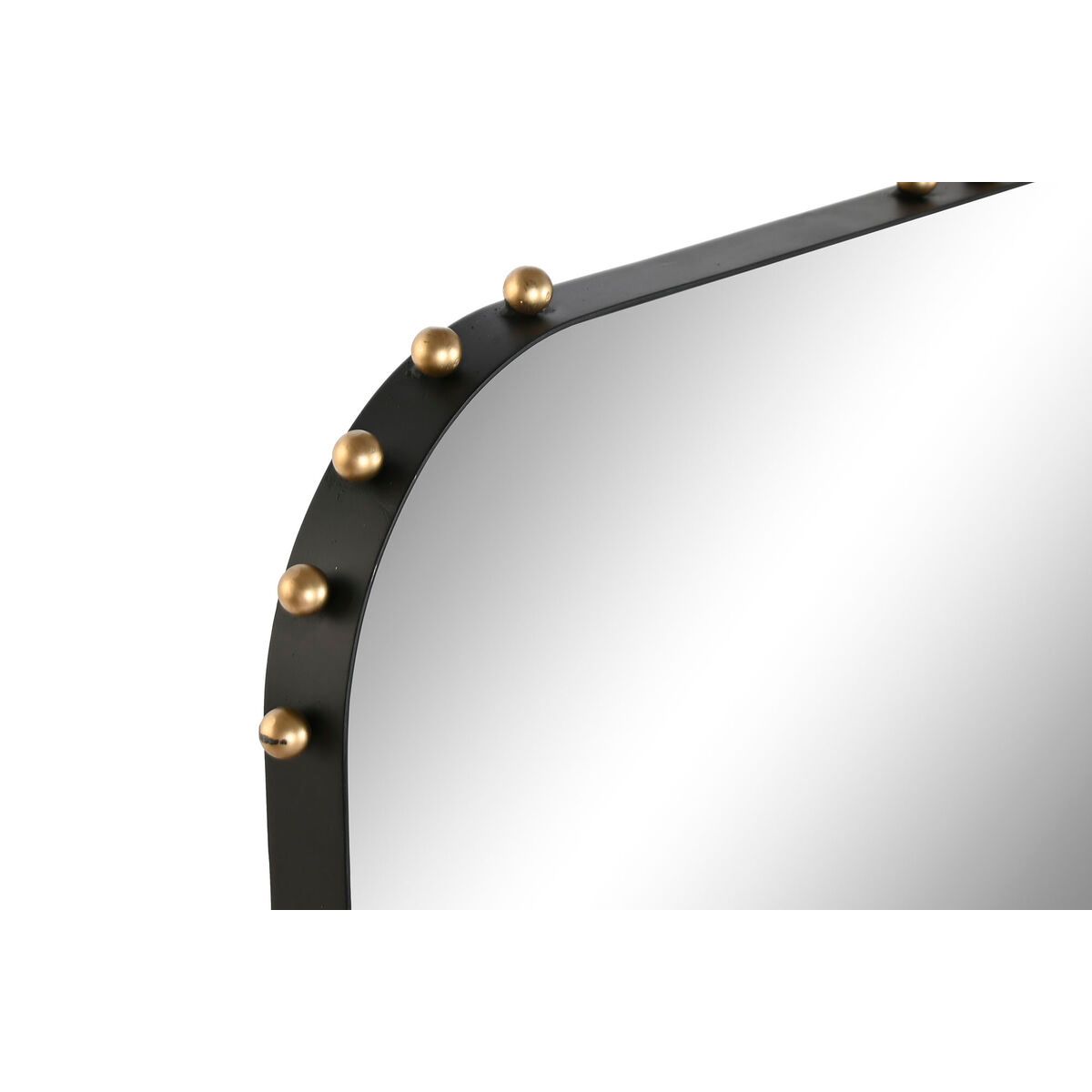 Espejo de pared Home ESPRIT Negro Dorado Moderno